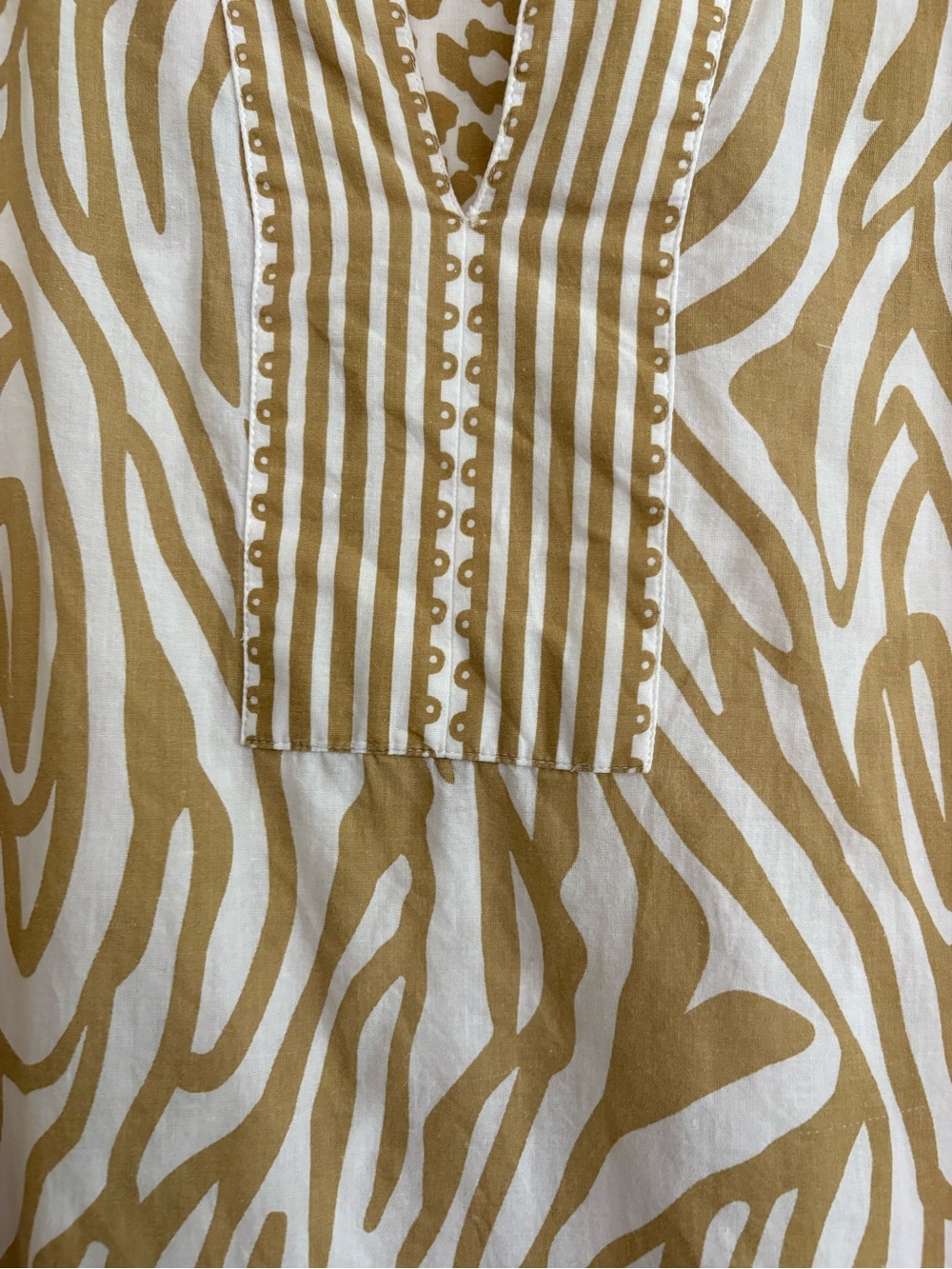 Gretchen Scott Designs White and Tan/Beige Animal-Print Tunic - Goddess - Picture 2 of 5